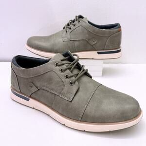 B-52 by Bullboxer Bryer Men’s Size US 12 Grey Leather Casual Dress Lace Up Shoes